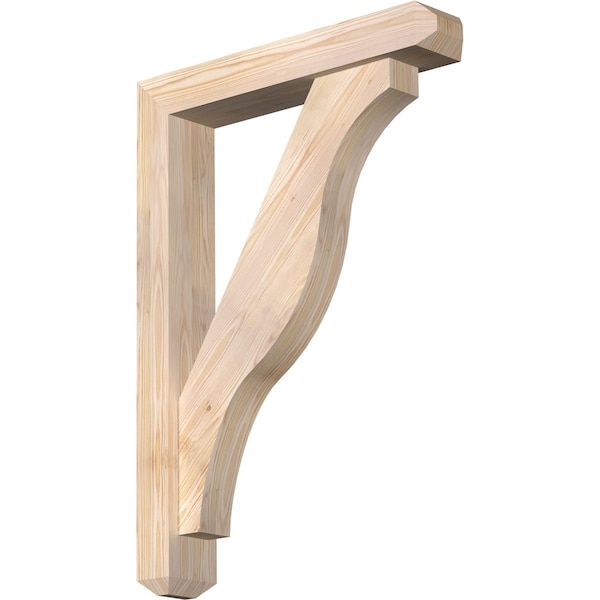 Ekena Millwork Funston Craftsman Smooth Bracket w/ Offset Brace, Douglas Fir, 5 1/2"W x 30"D x 42"H BKT0604X30X42FST04SDF - main